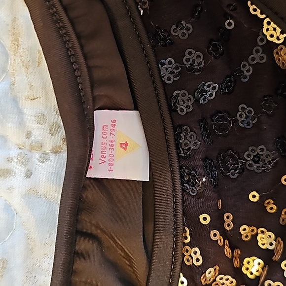 String bikini S tan top is C cup, brown bottom is size 4 VENUS - Picture 7 of 10